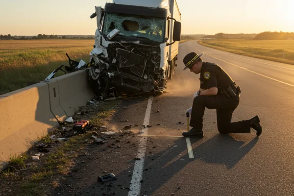 Accidente de Camión: Pruebas Clave y el Informe Policial