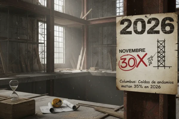 Columbus: Caídas de andamios matan 35% en 2026