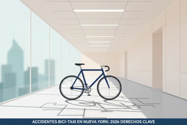 Accidentes bici-taxi en Nueva York: 2026 derechos clave