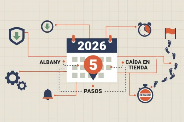 Caída en tienda Albany: 5 pasos clave 2026