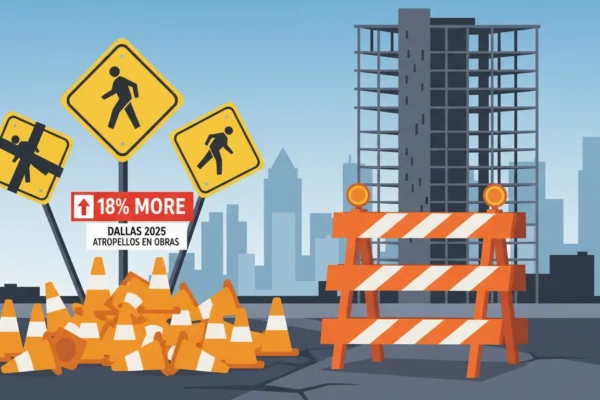 Dallas: 18% más atropellos en obras en 2025
