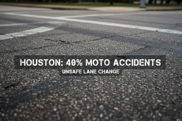 Houston: 40% Accidentes Moto por Cambio Carril Inseguro en