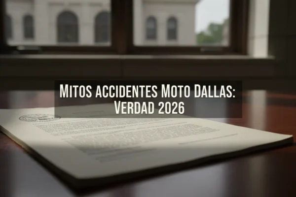 Mitos Accidentes Moto Dallas: Verdad 2026