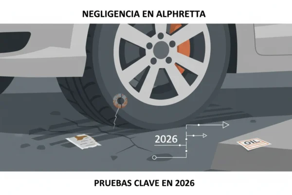 Negligencia en Alpharetta: Pruebas clave en 2026