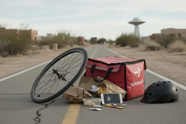 Roswell DoorDash: Riesgos en bicicleta en 2026