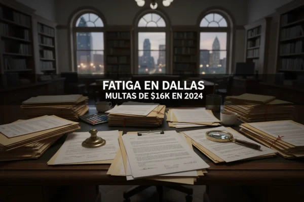 Fatiga en Dallas: Multas de $16K en 2024